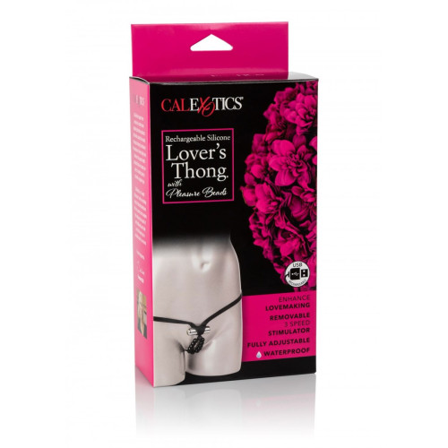 Rechargeable Lovers Thong With Pleasure Beads - Image 6