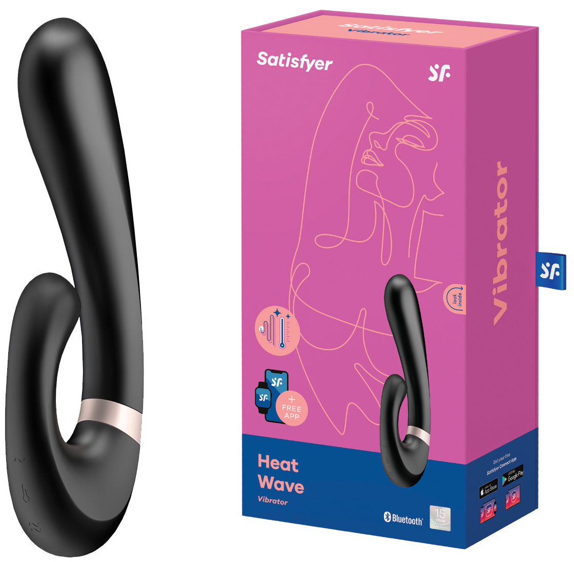 Satisfyer Heat Wave App Connect Rabbit vibrator BLACK - Image 2