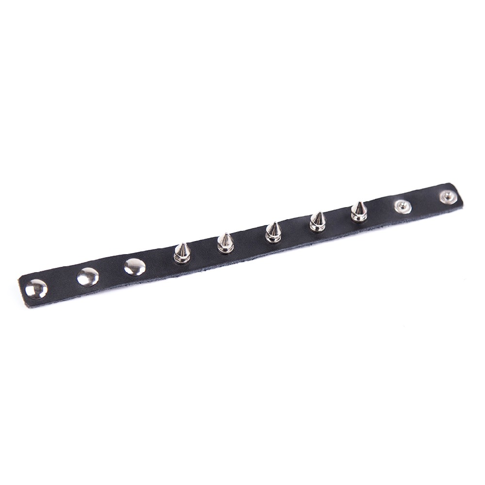 Leather Spike nail adjustable cock ring - Image 2