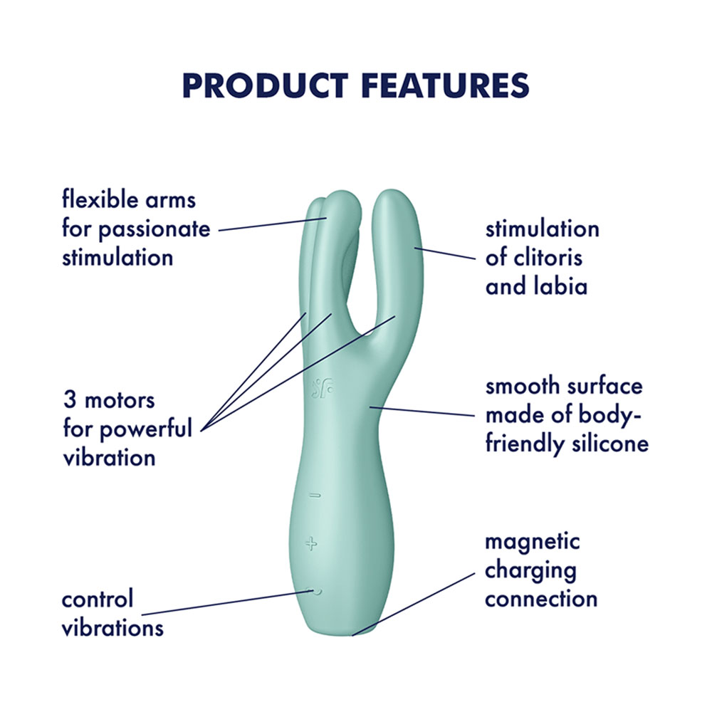 Satisfyer Threesome 3 clitoral/vaginal vibrator mint - Image 5