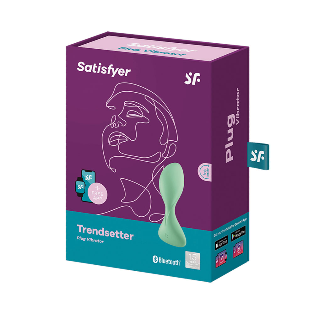 Satisfyer trendsetter App controlled vibrating plug light green - Image 6