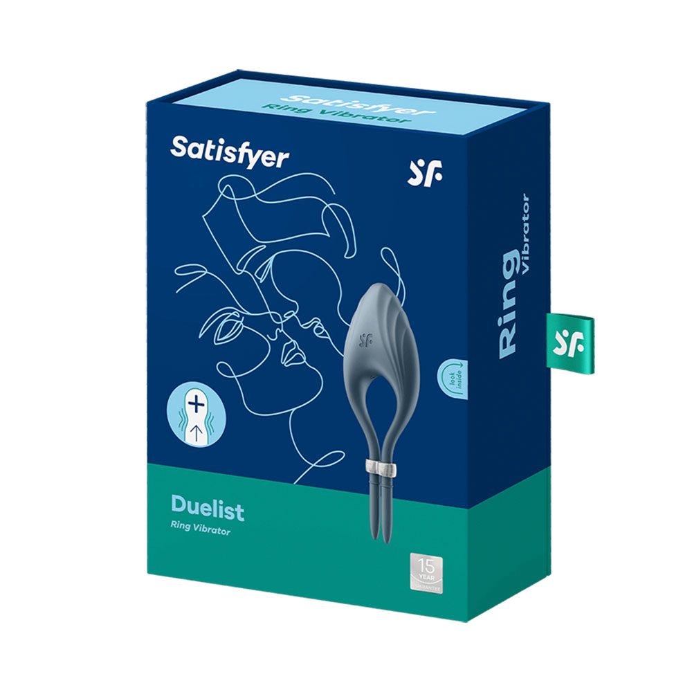 Satisfyer Duelist cock ring with 12 vibration programs grey - Image 6