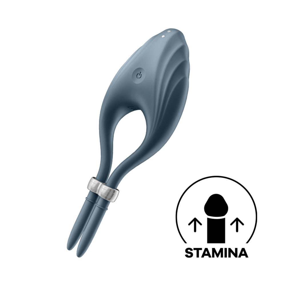 Satisfyer Duelist cock ring with 12 vibration programs grey - Image 2