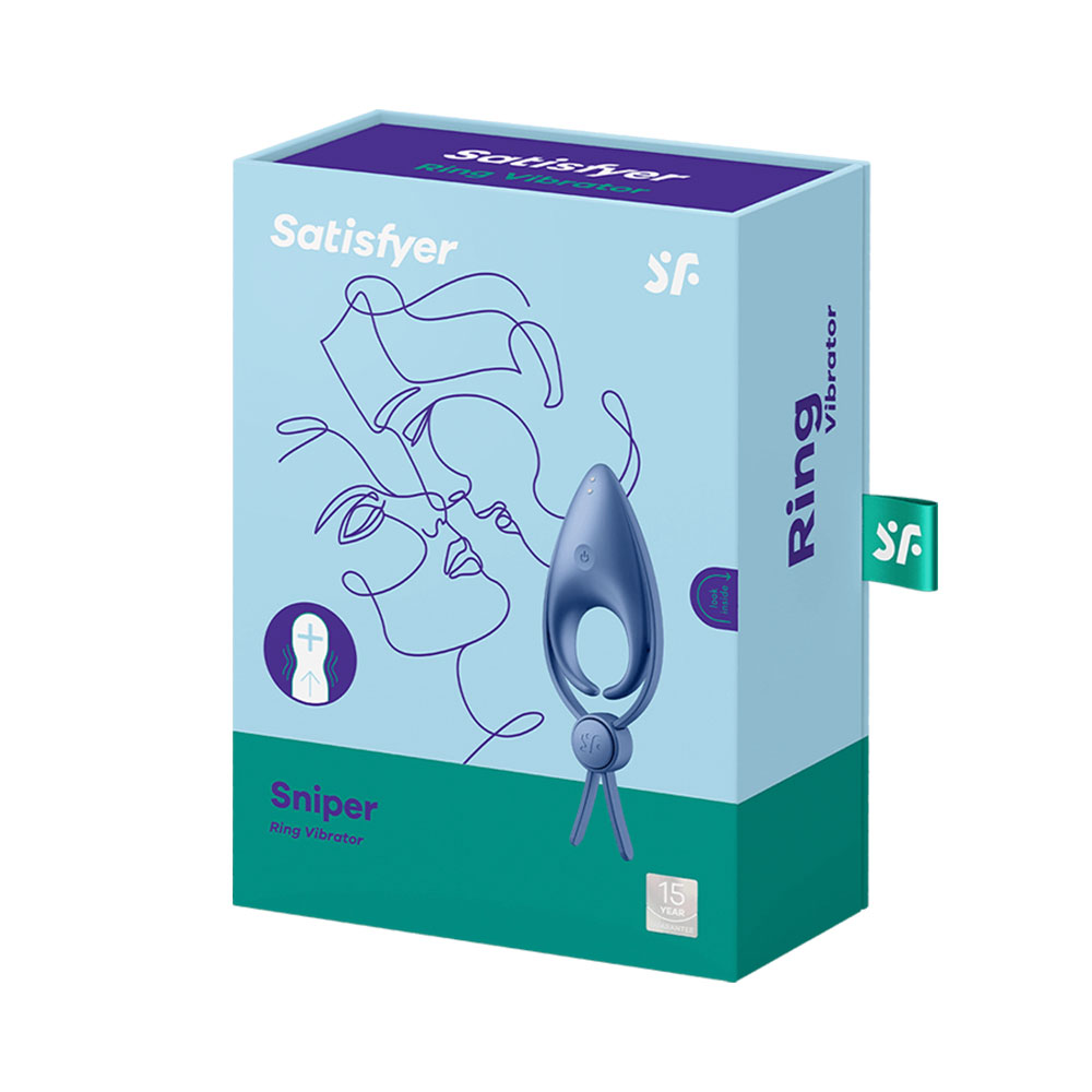 Satisfyer Sniper adjustable cock ring with 12 vibration programs blue - Image 6