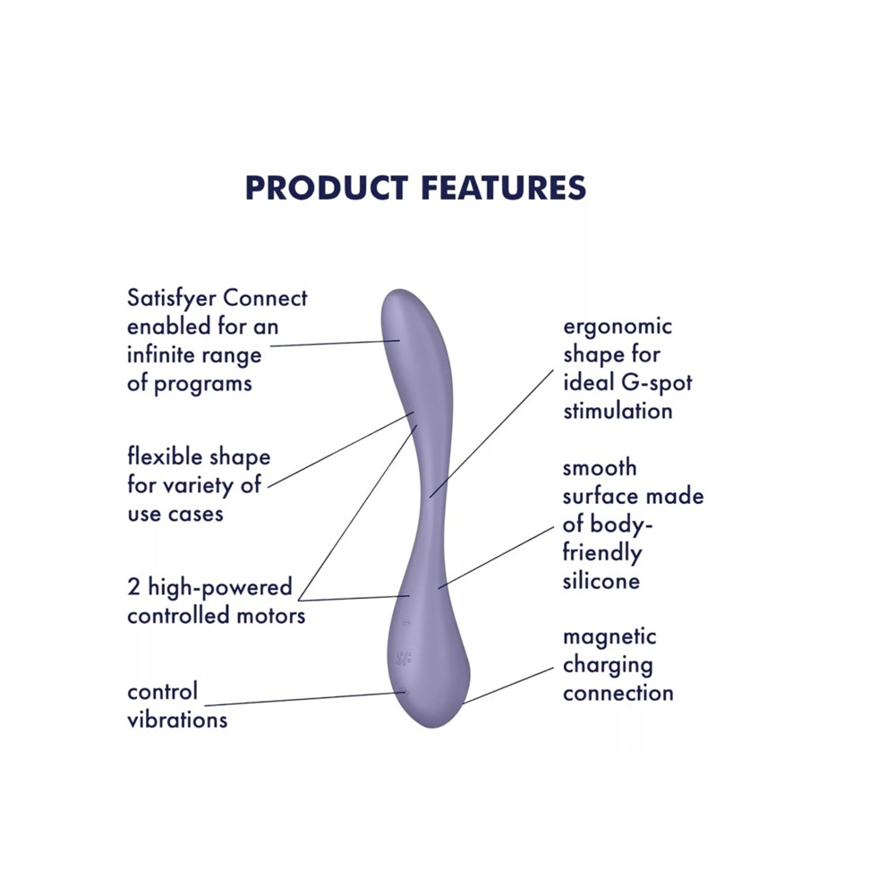 Satisfyer G Spot Flex 5+ Flexible Multivibrator Lilac - Image 2