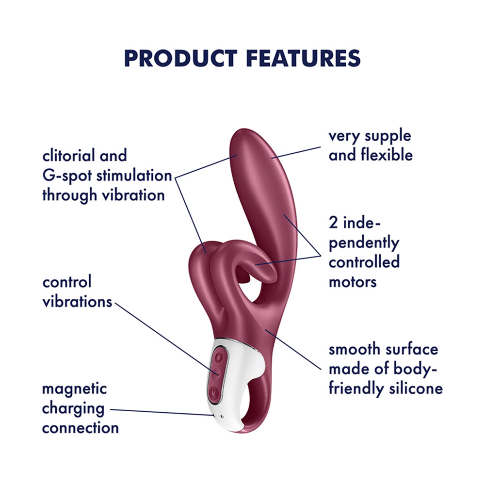 Satisfyer Touch me Rabbit Vibrator Red - Image 5