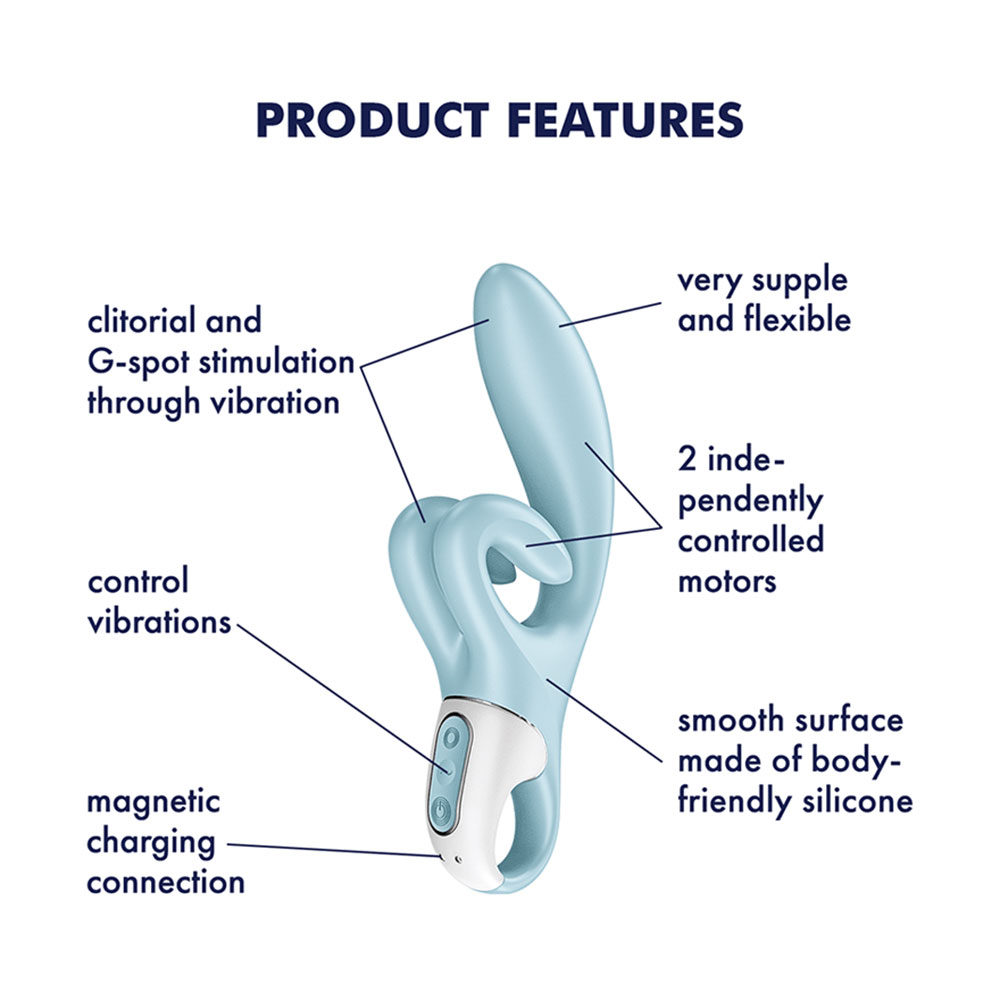 Satisfyer Touch me Rabbit Vibrator Blue - Image 5