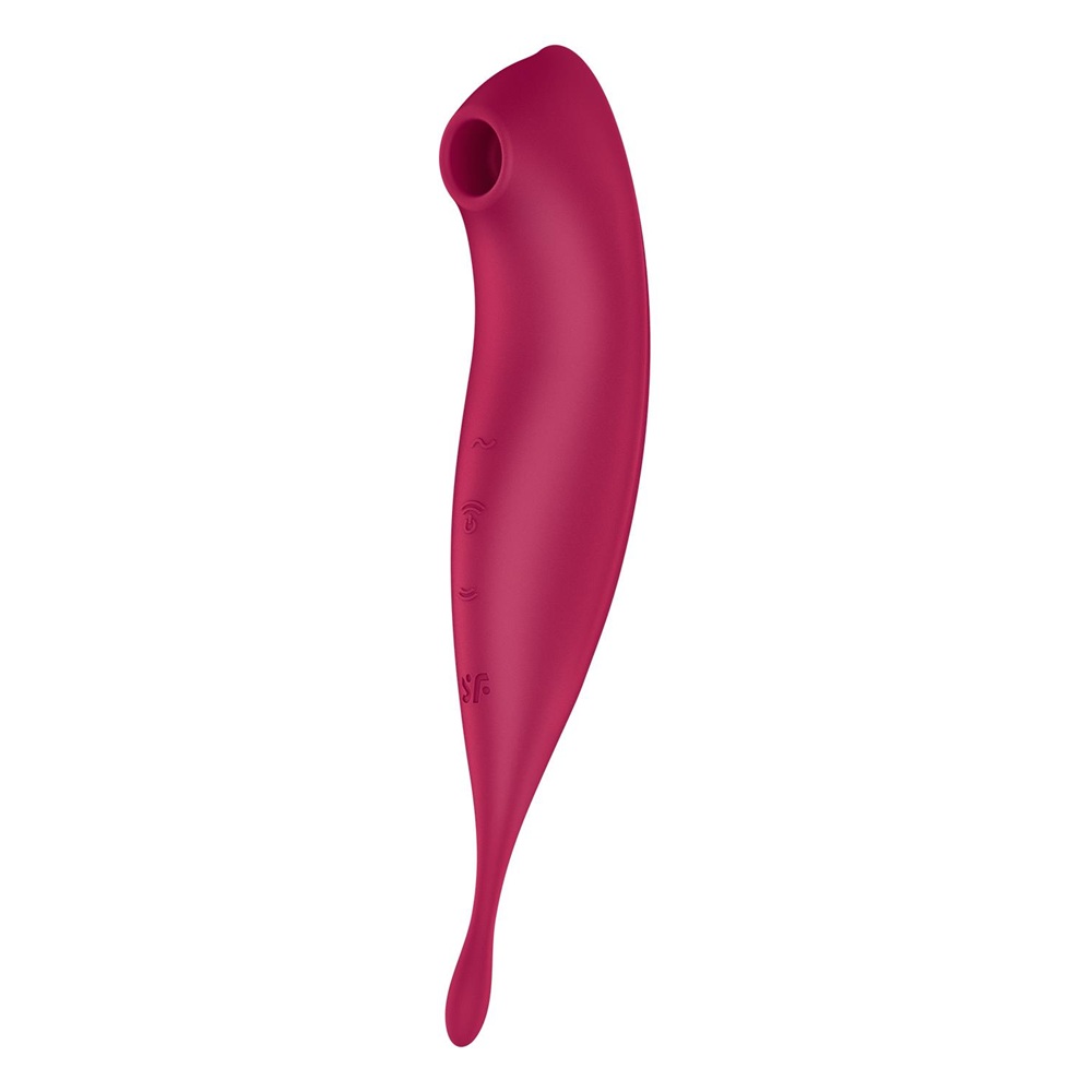Satisfyer Twirling Pro+ Hybrid Air Pulse Vibrator Dark Red - Image 3