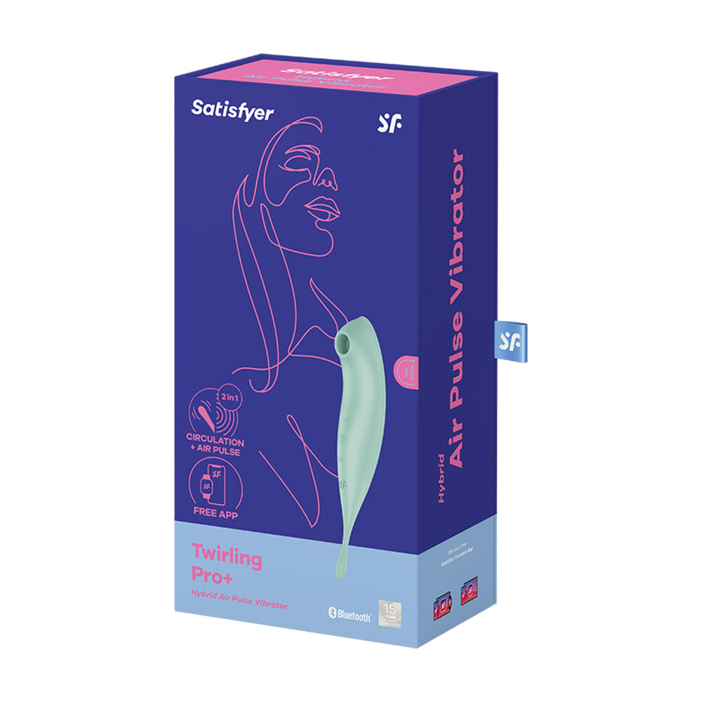 Satisfyer Twirling Pro+ Hybrid Air Pulse Vibrator Mint - Image 6