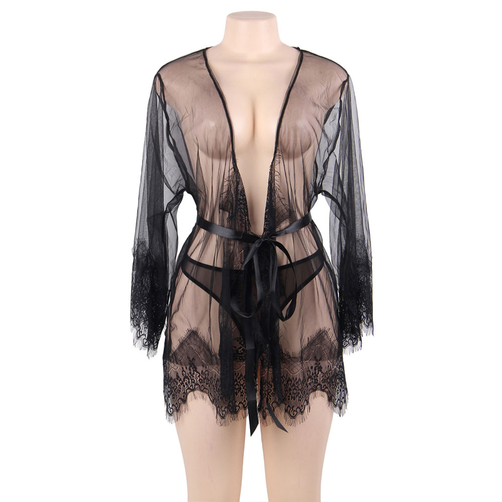 Unwrap Me Mesh Kimono with String - Image 3