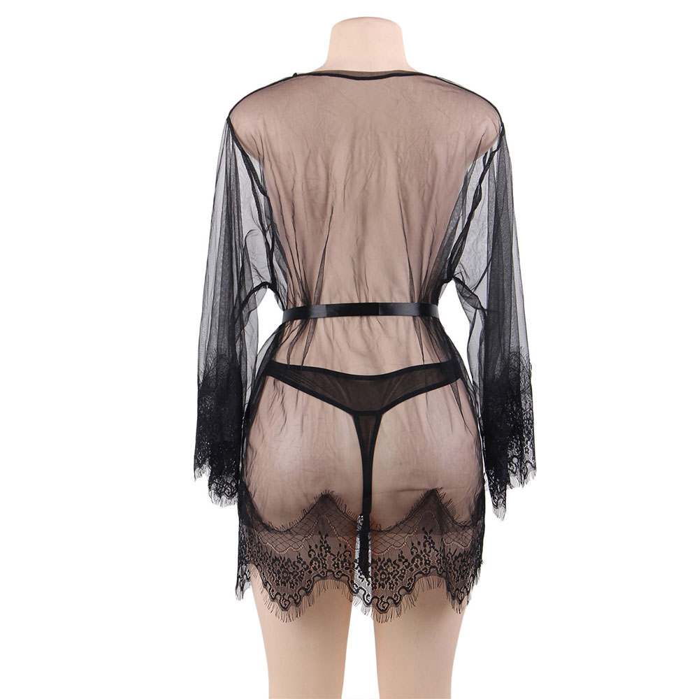 Unwrap Me Mesh Kimono with String - Image 4
