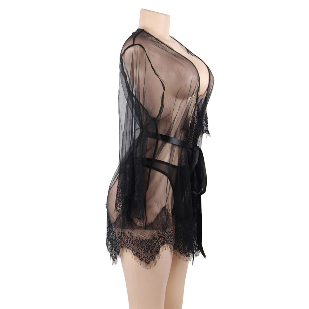 Unwrap Me Mesh Kimono with String - Image 5