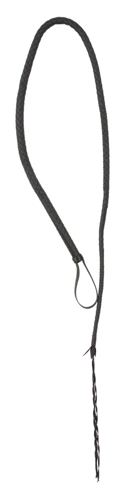 Extra Long Leather Whip Black 1.6m - Image 6
