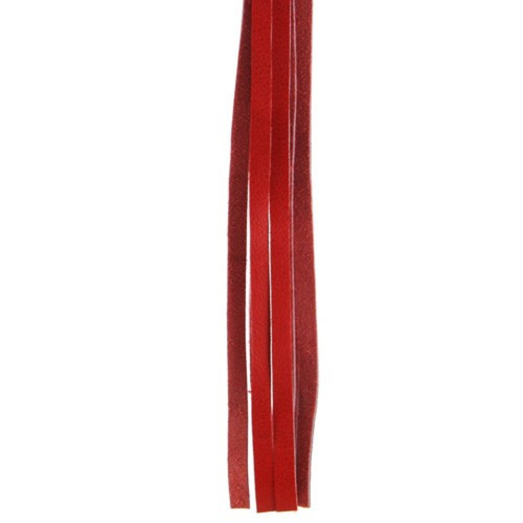 Fetish Fantasy Cat O'nine tails black and Red Leather Flogger Whip - Image 2