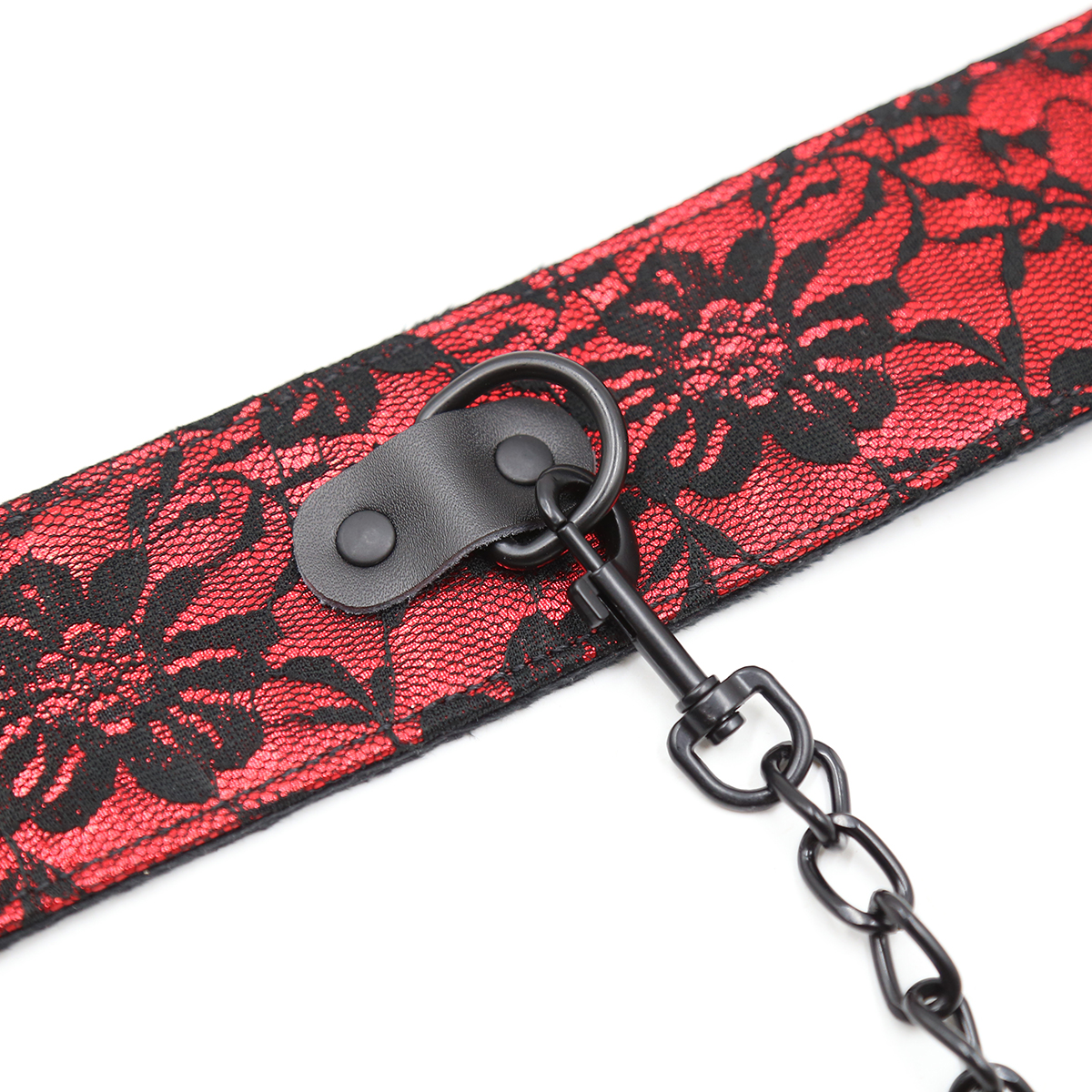 Naughty Toys Red Collar with Black Leash - Image 3