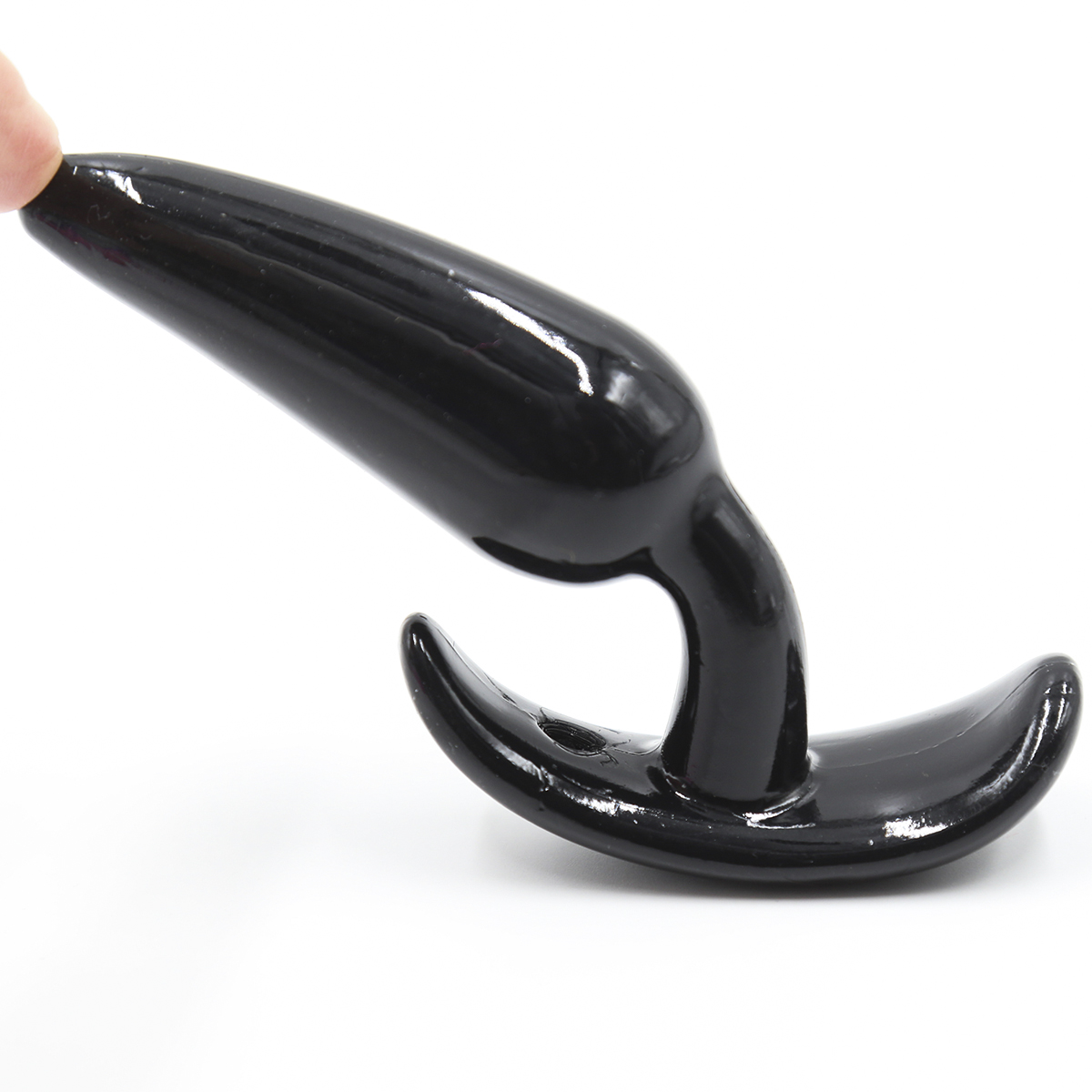 Naughty Toys Small Jelly soft T-type BLACK plug 10 cm - Image 2