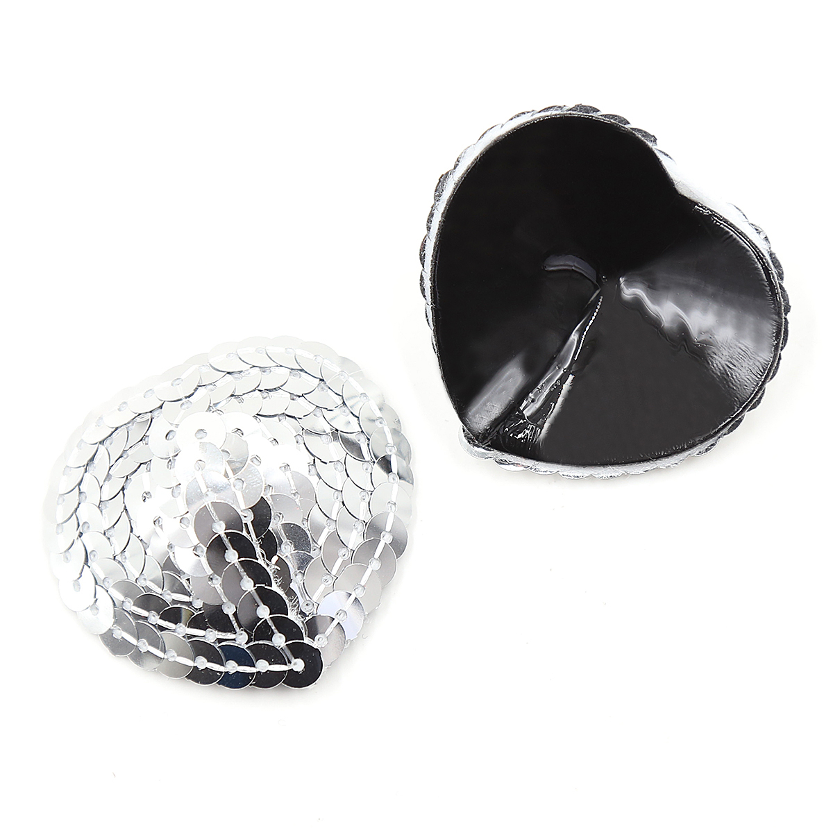 Naughty Toys Sparkling Heart Nipple Cover Silver - Image 3