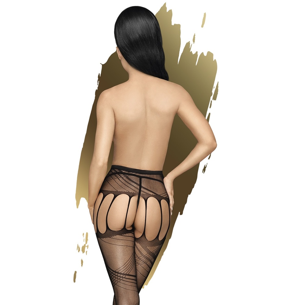 Penthouse No Excuses Black Suspender Tights XL - Image 3