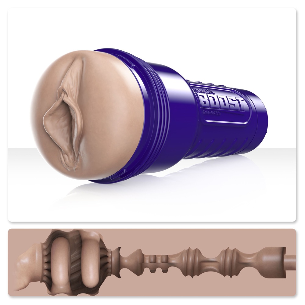 Fleshlight Boost Bang Light Medium Flesh Masturbator - Image 2