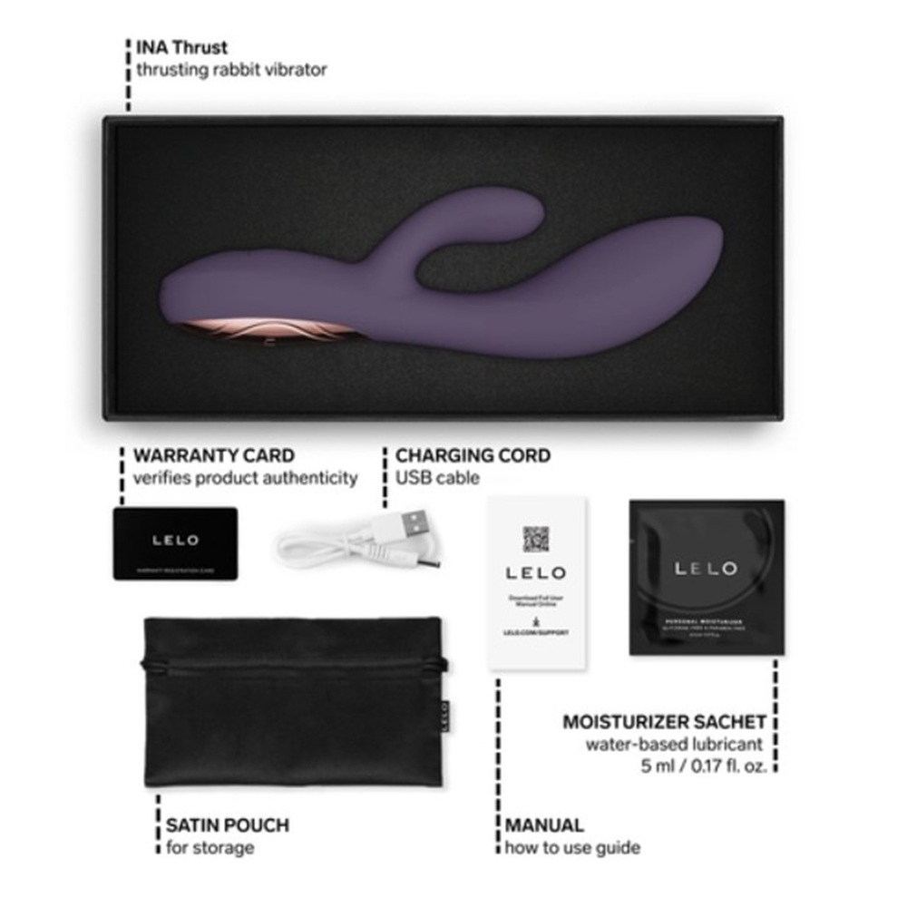 Lelo Ina Thrust Rabbit Vibrator Purple Twilight - Image 4