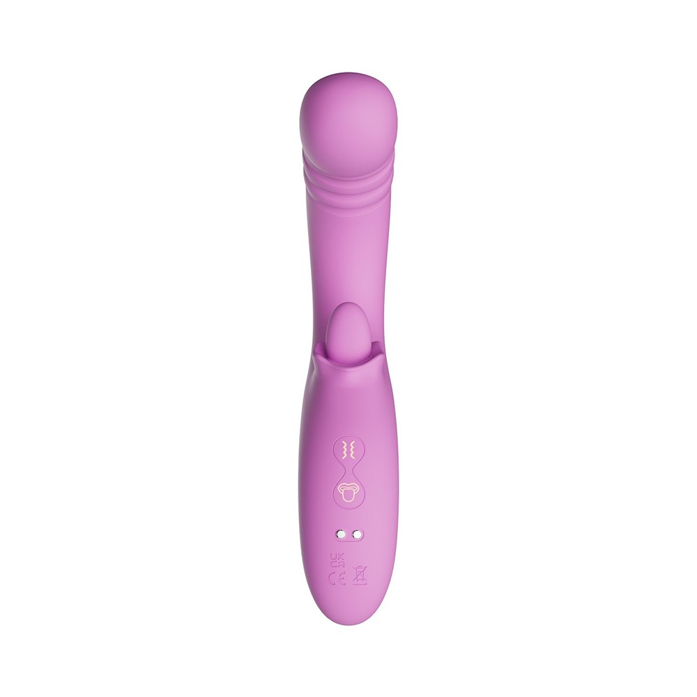 Good Vibes Only Thrusting Tongue Vibrator Pink - Image 2