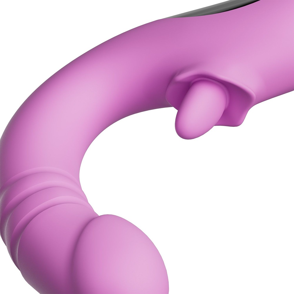 Good Vibes Only Thrusting Tongue Vibrator Pink - Image 5