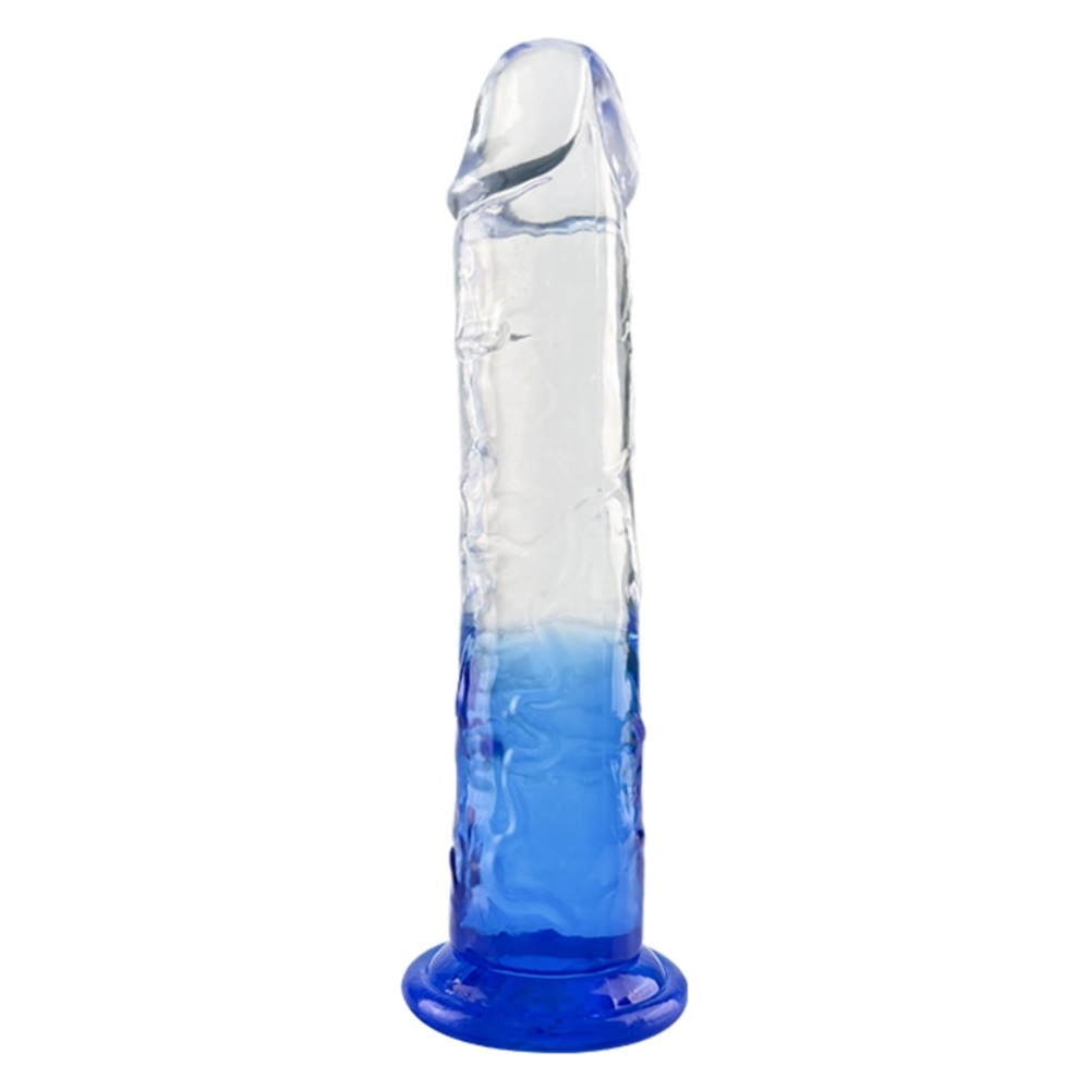TOYBOY LINO Clear-Blue TPE Dildo with suction cup - Image 2
