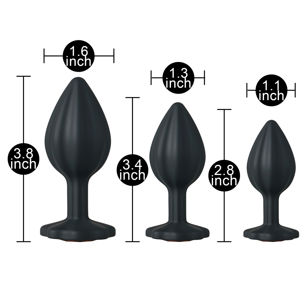 TOYBOY TRIO HORUS 3-Piece Butt Plug Set with Red Diamond - Image 2