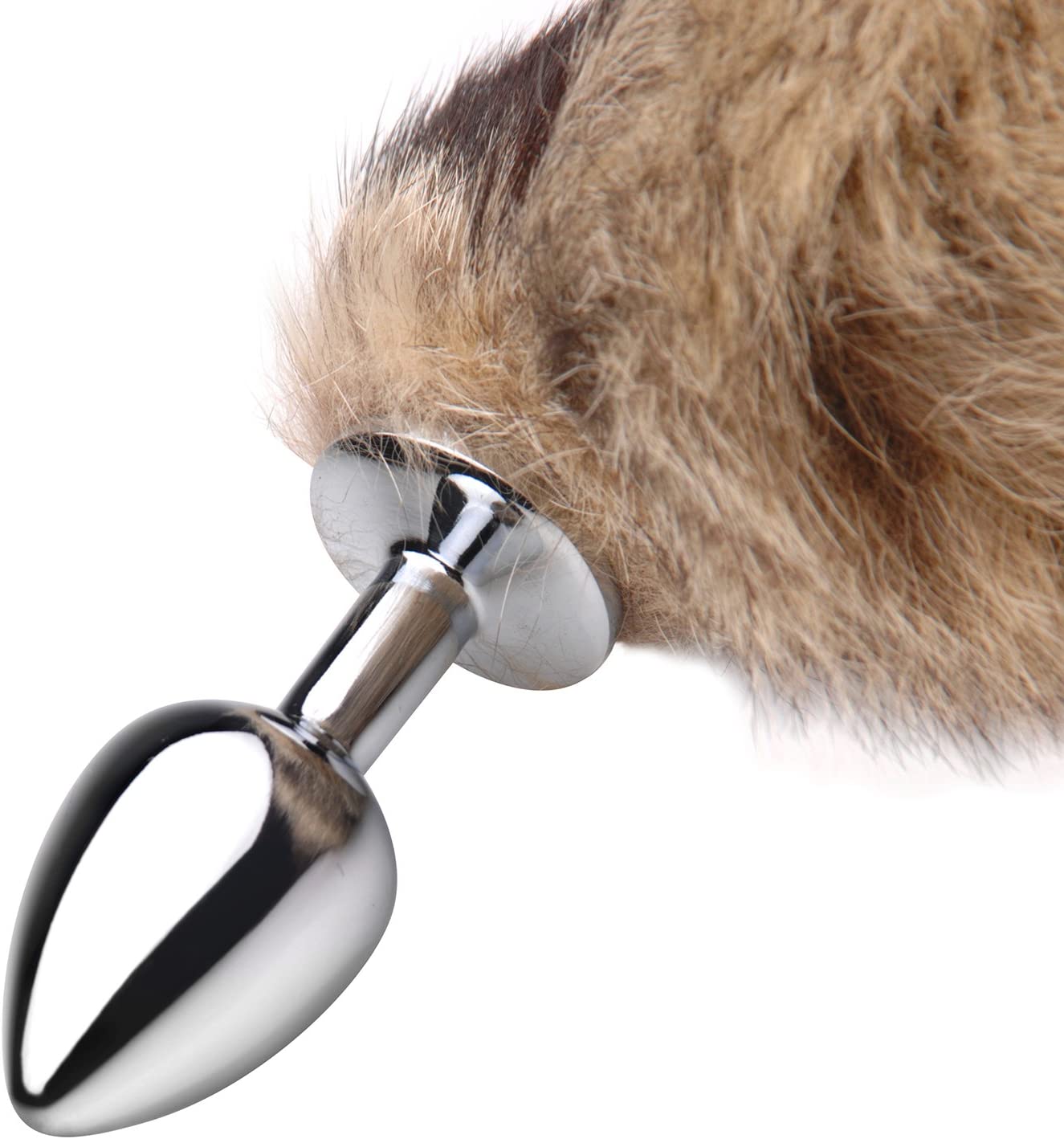 Authentic Fox fur Tail with metal butt plug LARGE - Image 2