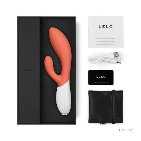 Lelo Ina 3 Rabbit Vibrator Coral - Image 9