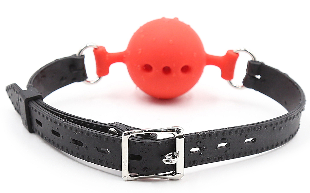 Naughty Toys Breathable Ball Gag LARGE RED Ø 4.5 cm - Image 4