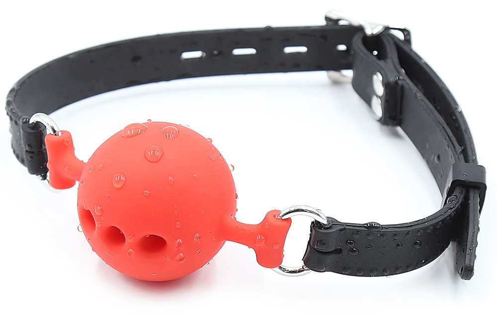 Naughty Toys Breathable Ball Gag LARGE RED Ø 4.5 cm - Image 3