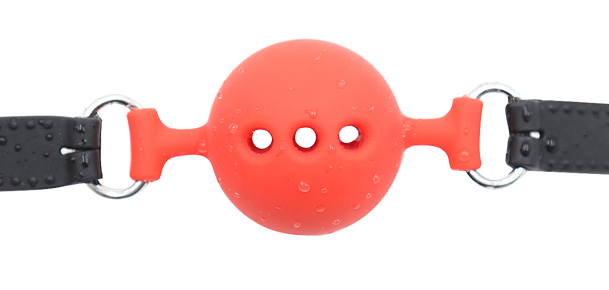 Naughty Toys Breathable Ball Gag LARGE RED Ø 4.5 cm - Image 5