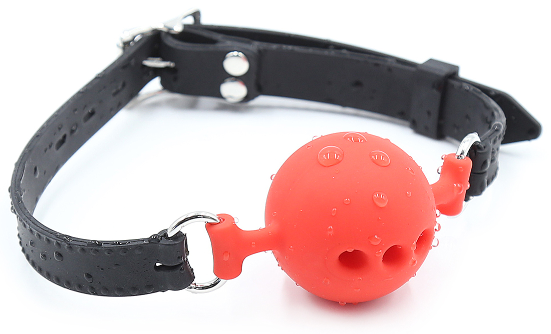Naughty Toys Breathable Ball Gag LARGE RED Ø 4.5 cm - Image 6