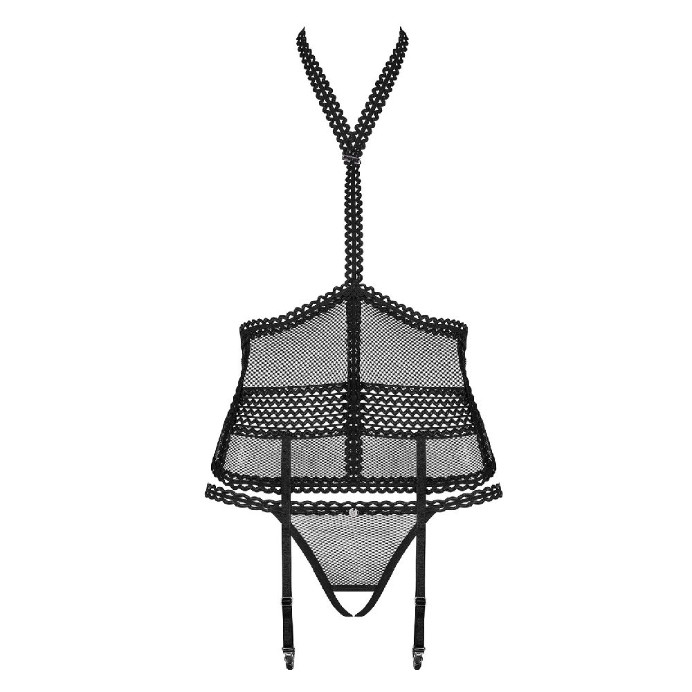 Obsessive Strapelie Corset with Crotchless Thong - Image 3