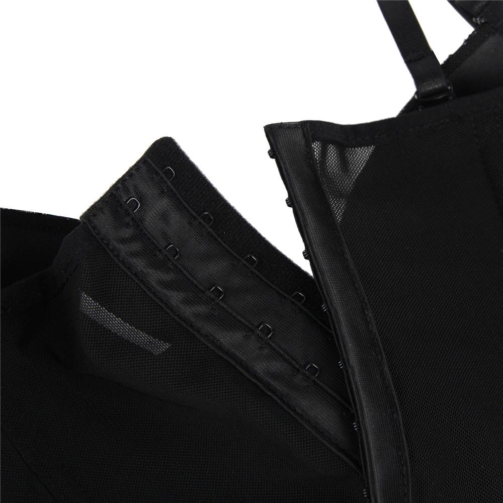 Plus Size Deluxe Black Corset with Suspenders - Image 5