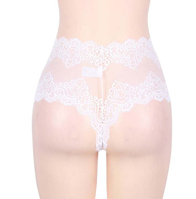 Delicate High Waist Retro Knickers White - Image 4