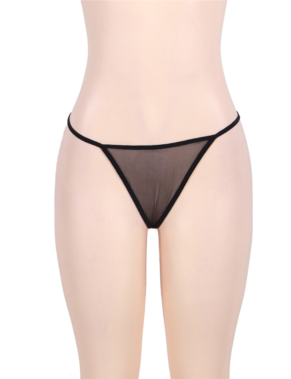 Flared Mesh Babydoll Set Black - Image 4