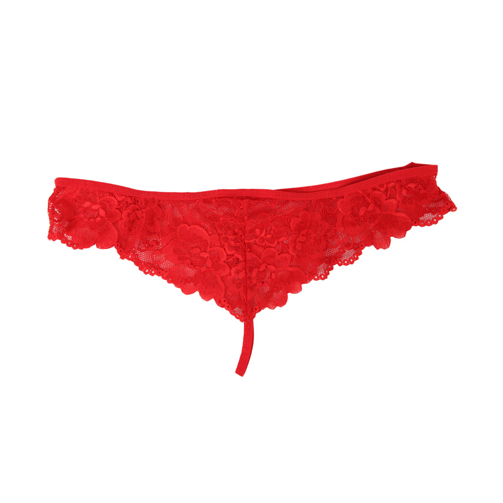 Plus Size Elegant Mesh Chemise with String Red - Image 5
