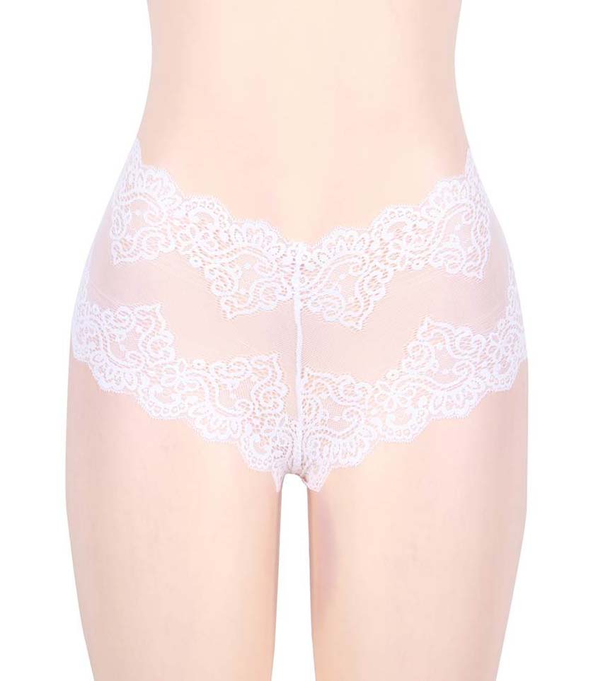 Plus Size High Waist Retro Knickers White - Image 2