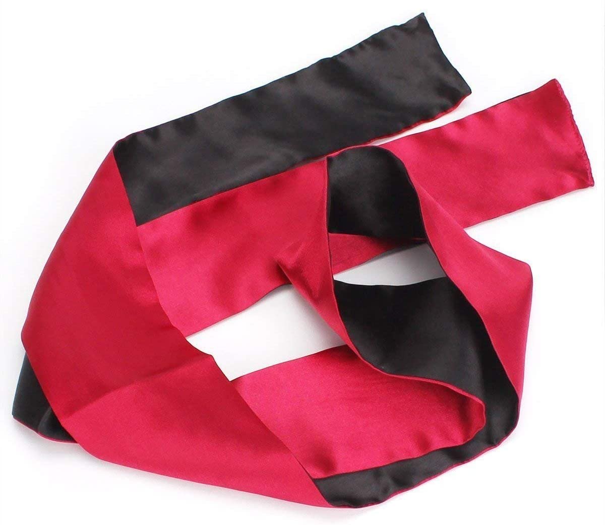 Red-Black Satin Blindfold Scarf - Image 4