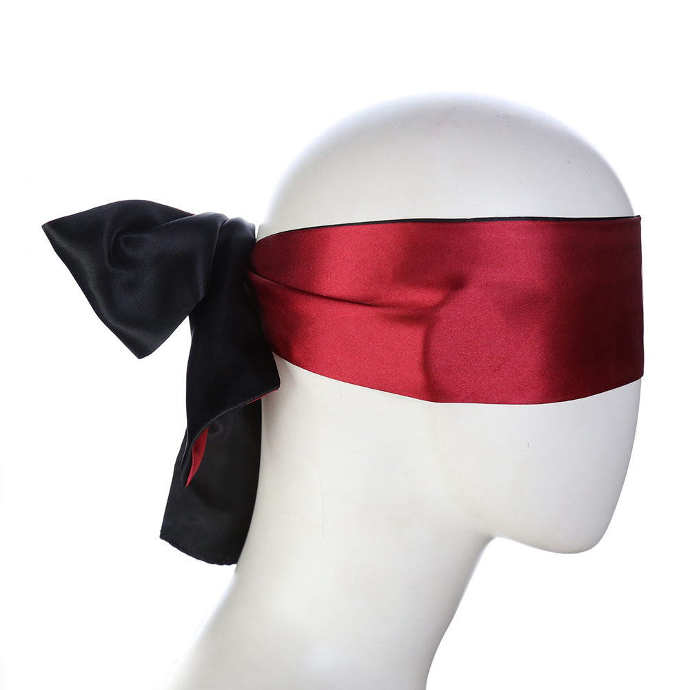 Red-Black Satin Blindfold Scarf - Image 2