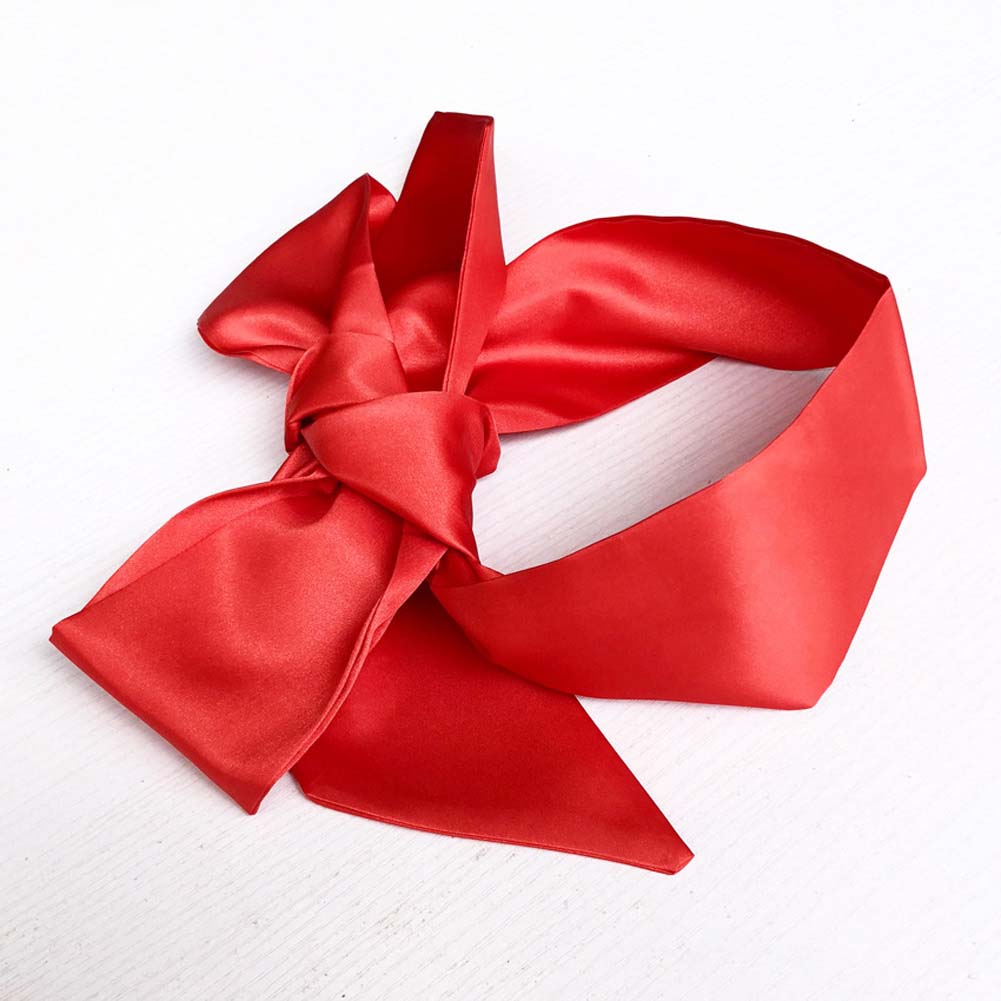 Red Satin Blindfold Scarf - Image 2