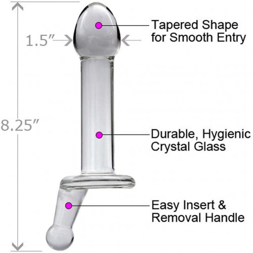Clear Glass Penis Dong Wide Neck for Viewing the Ass 13 cm - Image 6