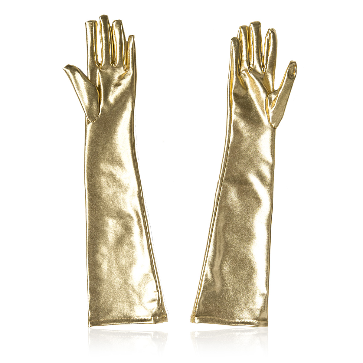 Naughty Toys Shiny Long Gloves Gold - Image 3