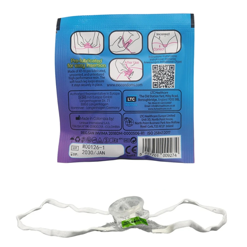 EXS Internal Condom with Soft Leg Loops 1 pc - Image 2