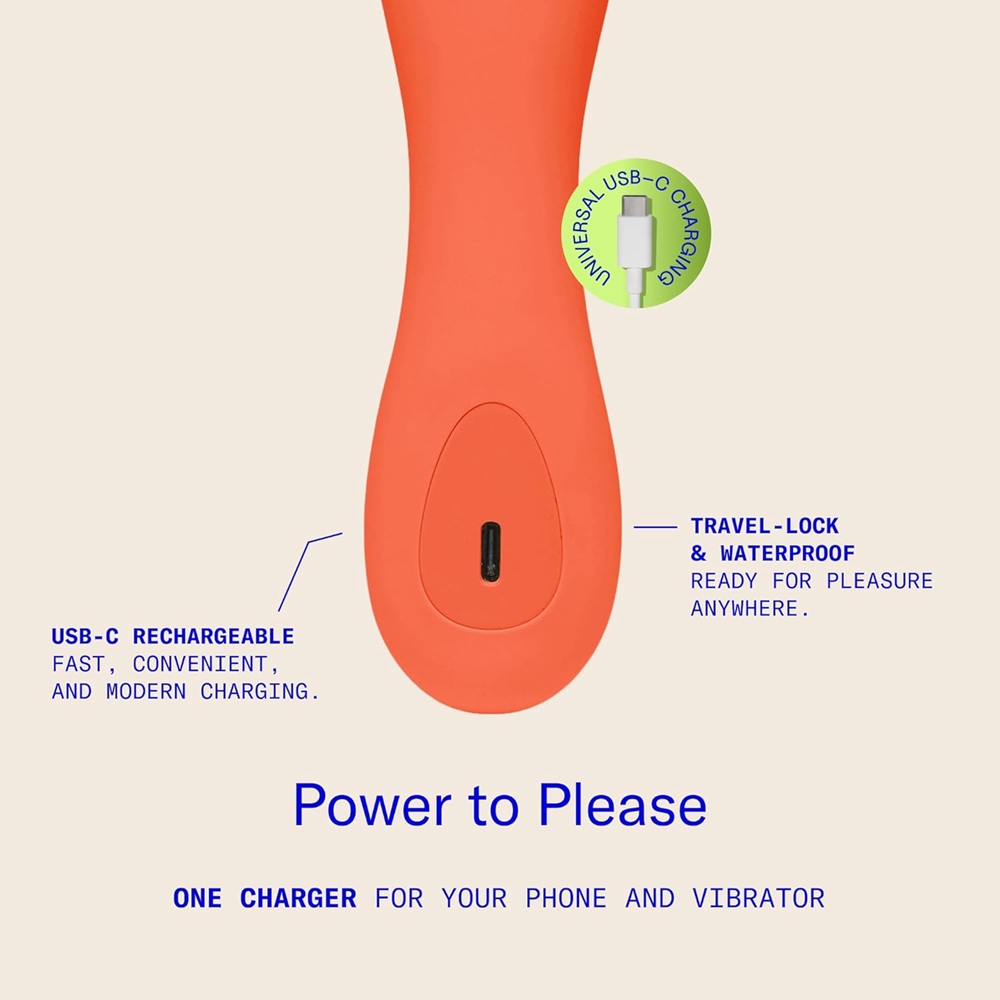Dame Min Mini Wand Vibrator Papaya - Image 4