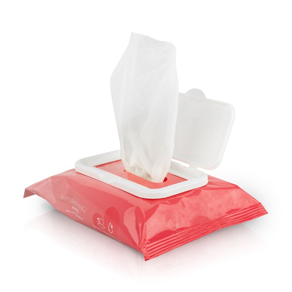 EasyGlide Hydrating Wipes with Lubricant and Oils pack of 25 - Image 2