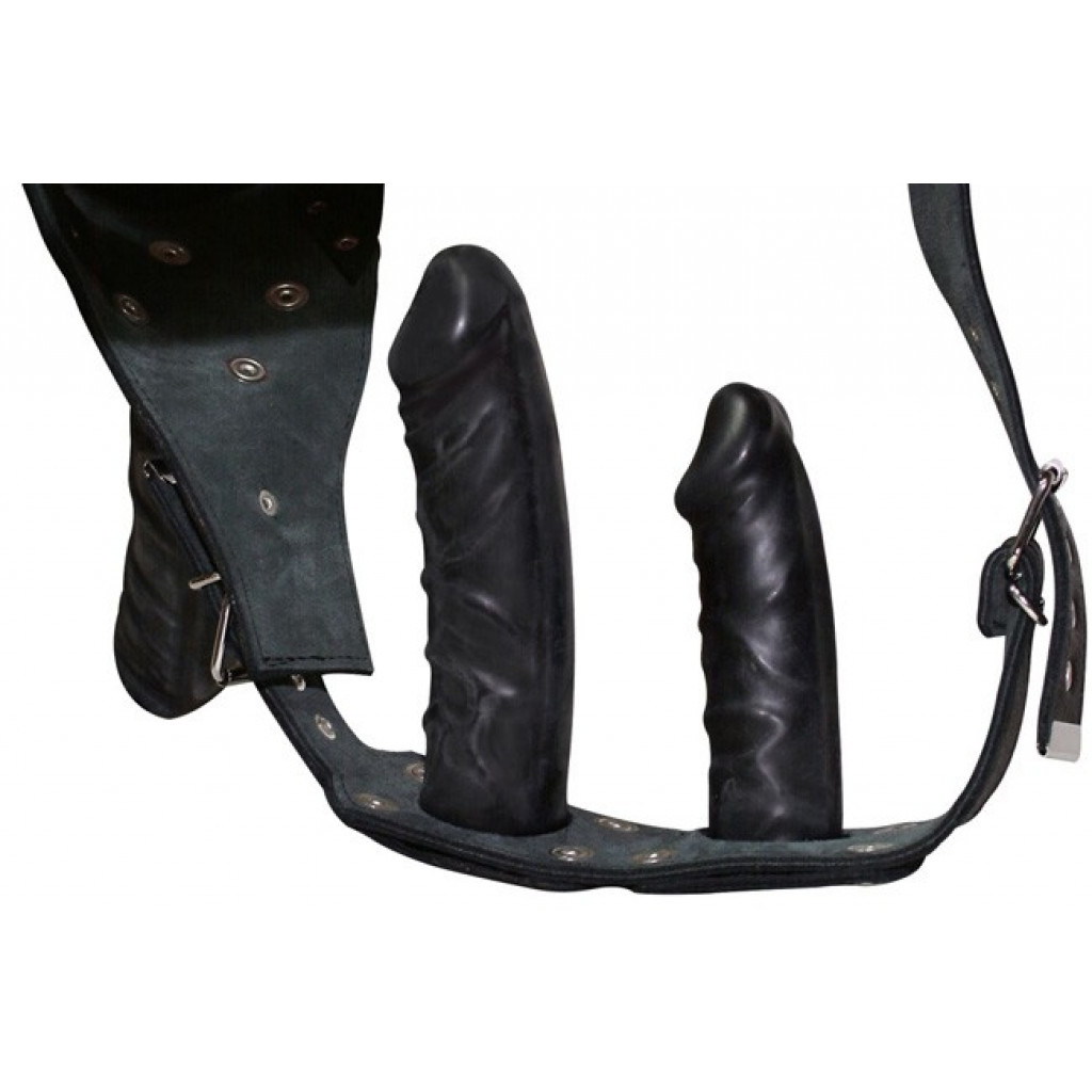Zado Leather String strap-on with three Dildos S-M - Image 4