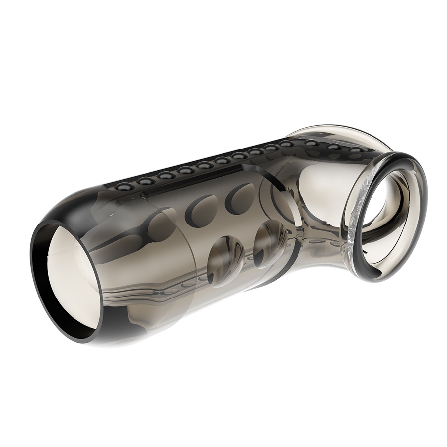Pretty Love Stretchy Charcoal TPE Penis and balls Sleeve - Image 6